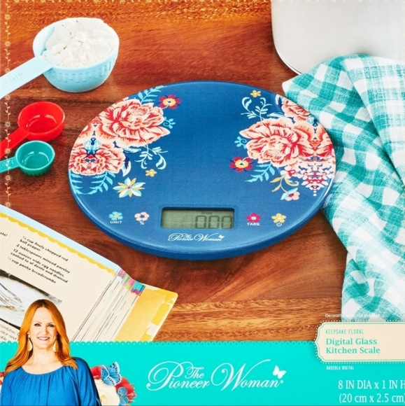 ❤️ SALE New Pioneer Woman Keepsake Floral 15 Lbs Bakery Digital Glass Scale - Picture 7 of 7